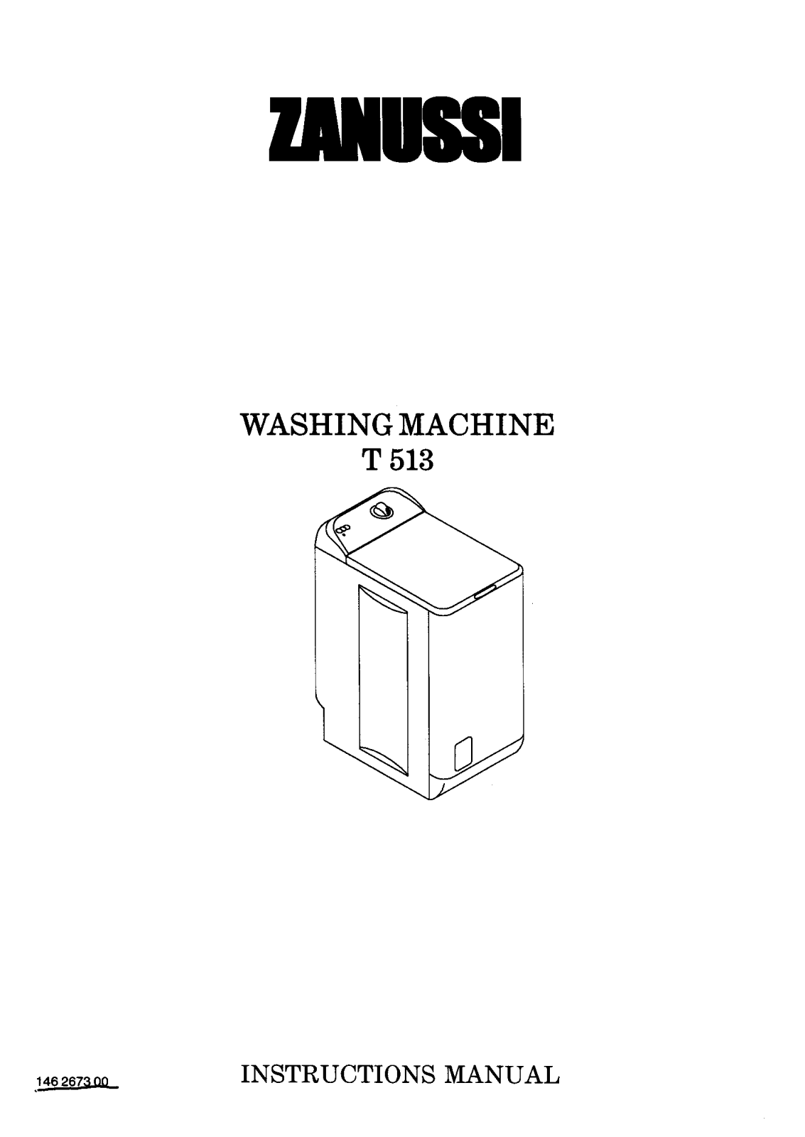 Zanussi T513 USER MANUAL