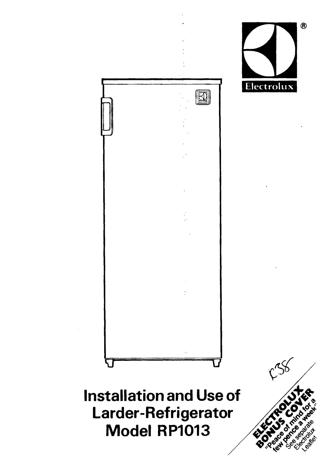 Electrolux RP1013 User Manual