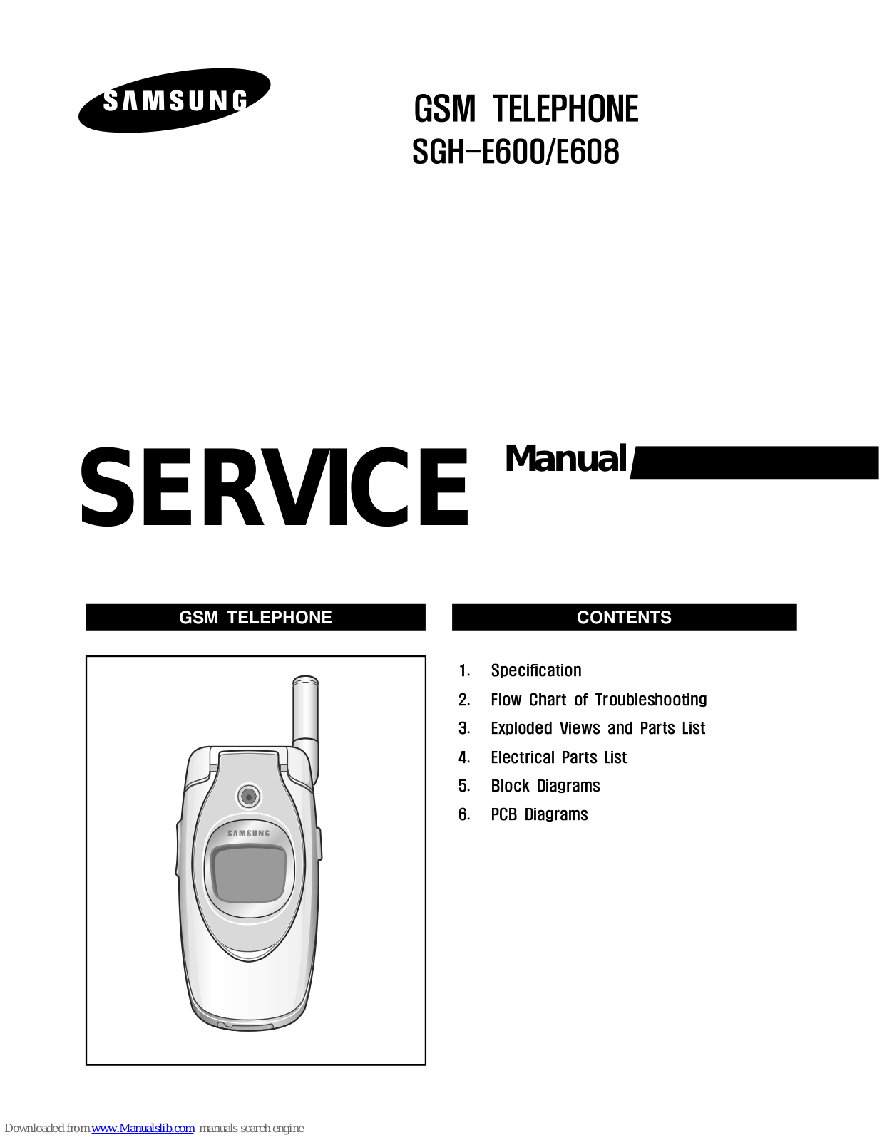 Samsung SGH-E608, SGH-E60 Service Manual