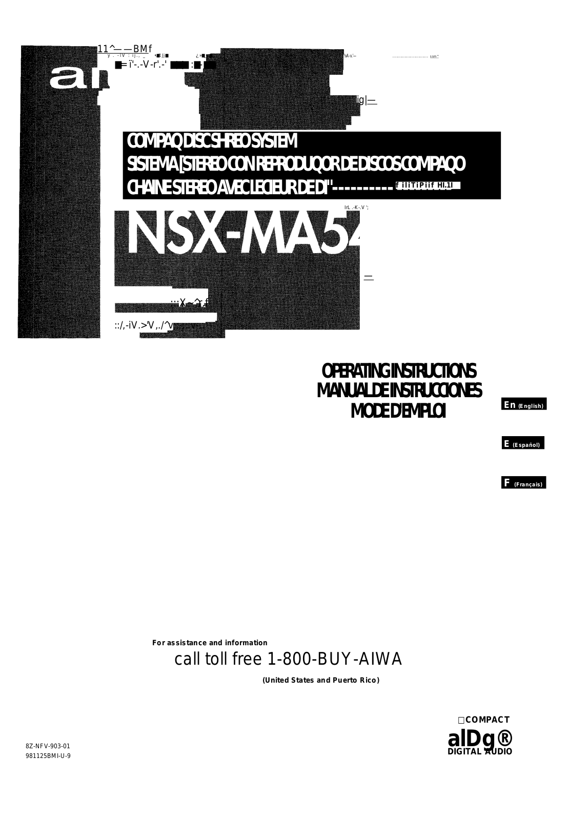 Aiwa CX NMA545 User Manual