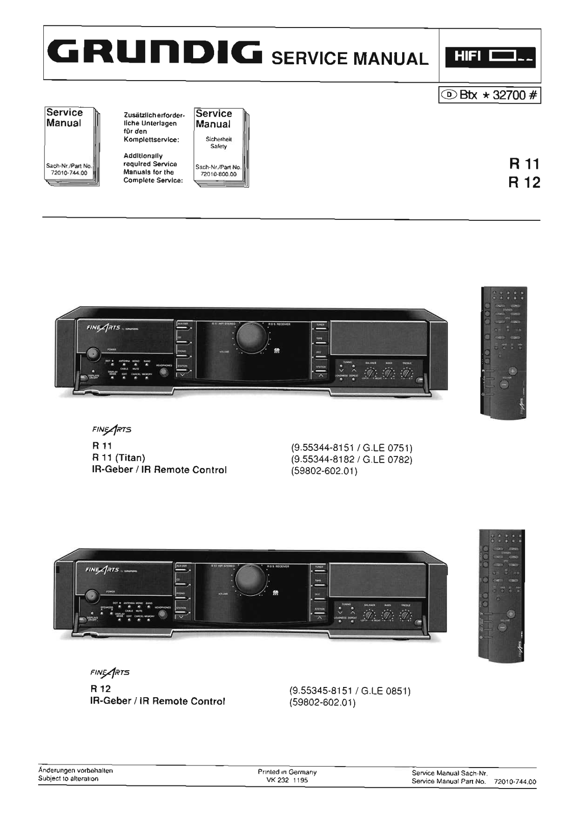 Grundig MV-4-R-11-R-12 Service Manual