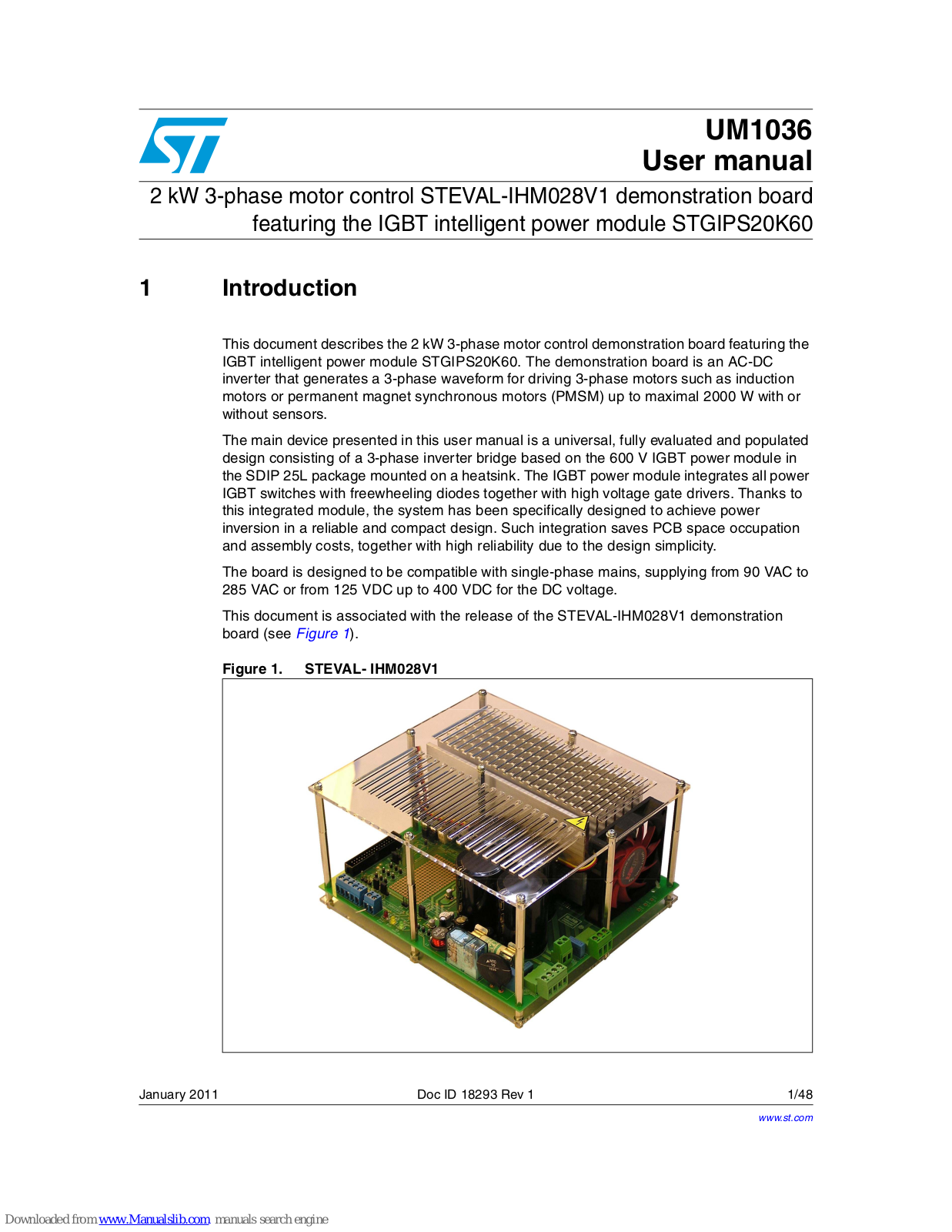 STMicroelectronics UM1036 User Manual