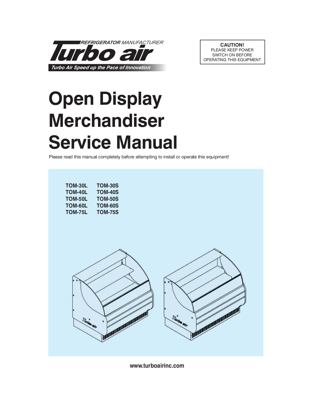 Turbo Air TOM-30SB Operator’s Manual