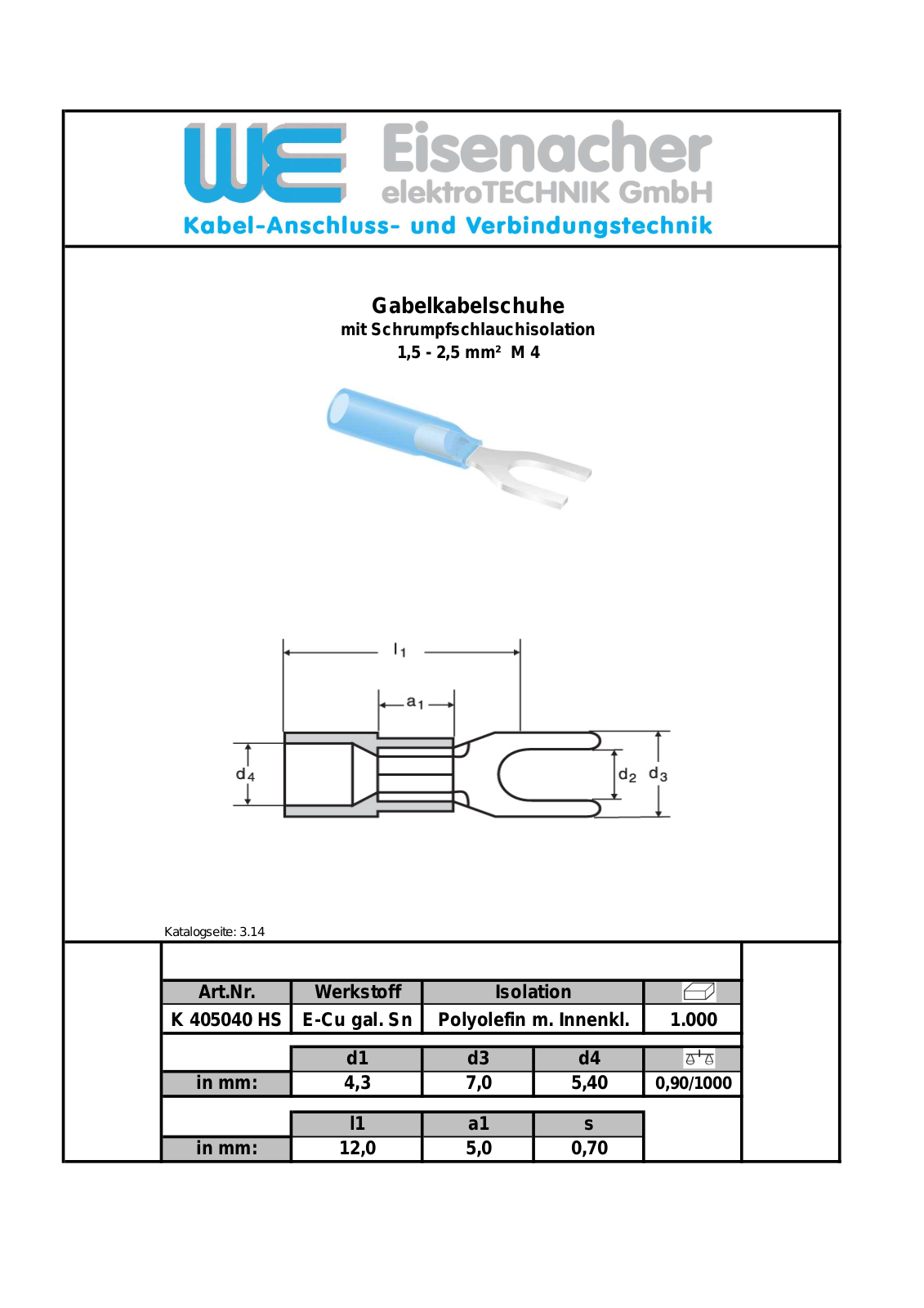 Datasheet WE K405040HS Datasheet (FREI) - ManualMachine.com