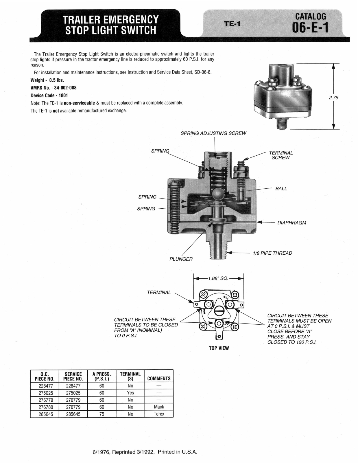 BENDIX 06-E-1 User Manual