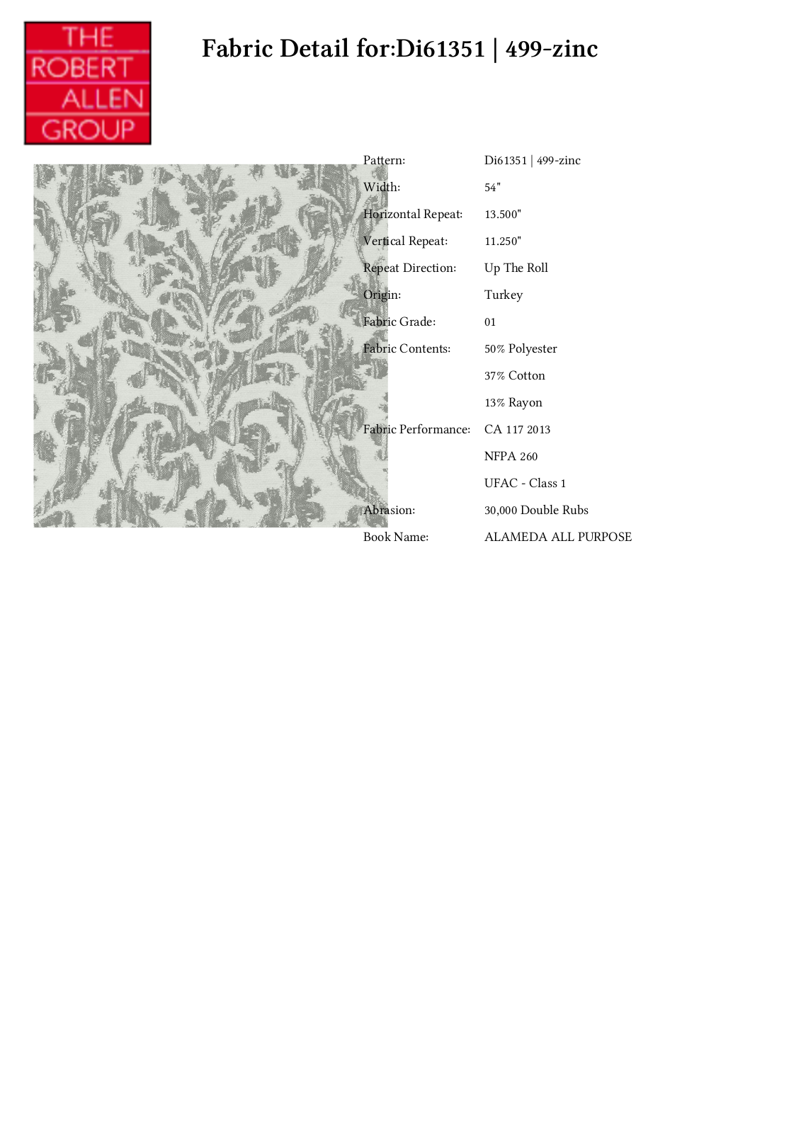 Duralee CRAL6978 Specifications - ManualMachine.com