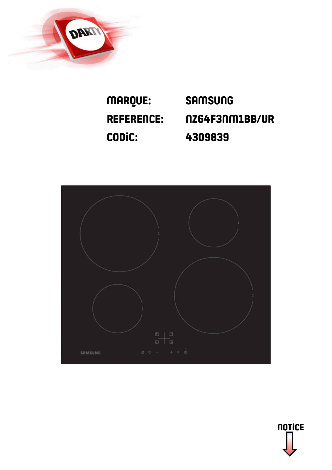 Samsung NZ63M3NM1BB/UR User Manual