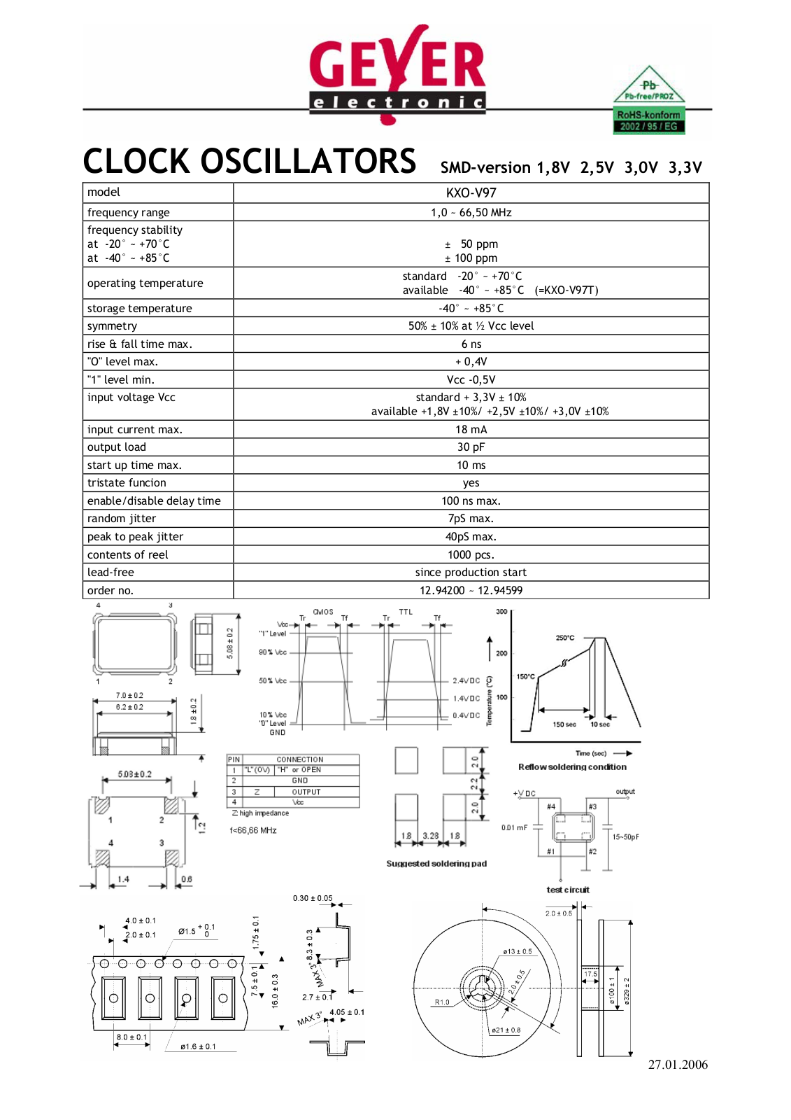 Datasheet KXО- V 97 Datasheet (Rainbow Electronics) - ManualMachine.com