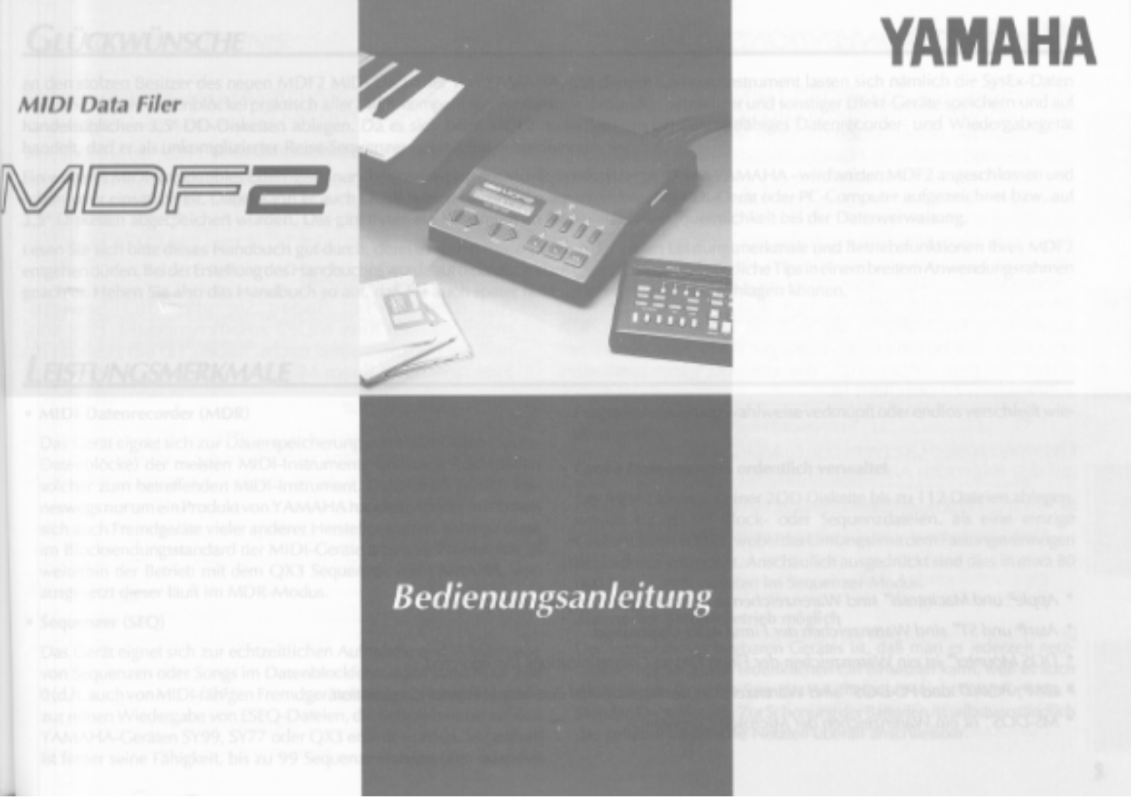 Yamaha MDF2 User Manual