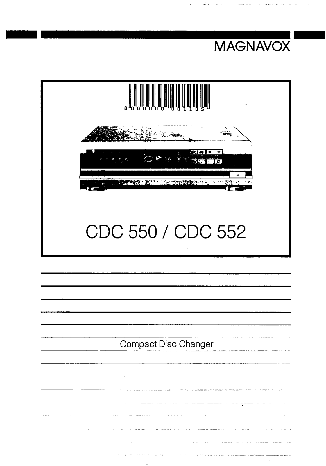 Philips CDC 550, CDC 552 User Manual