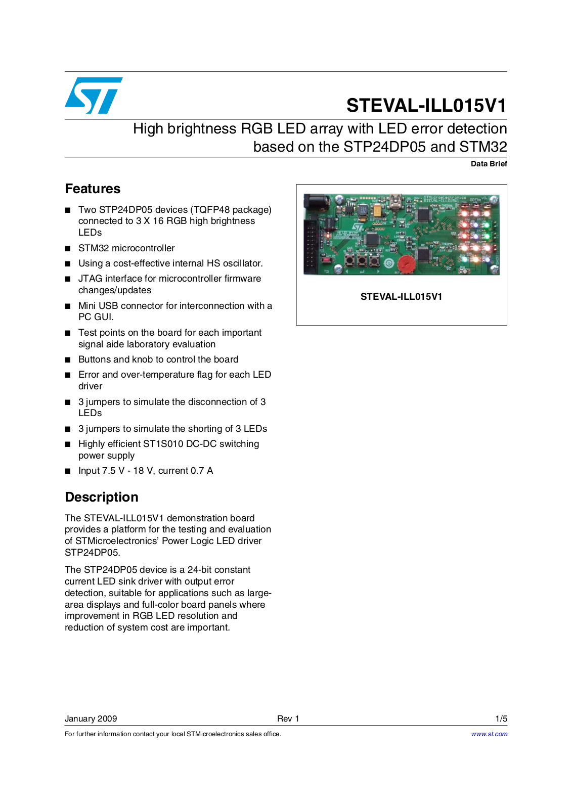 ST ILL015V1 User Manual