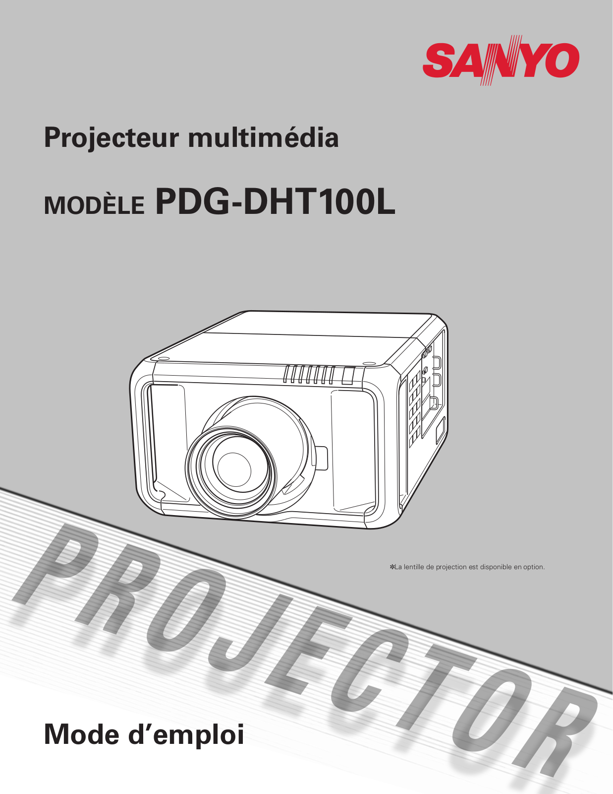 SANYO PDG-DHT100L User Manual