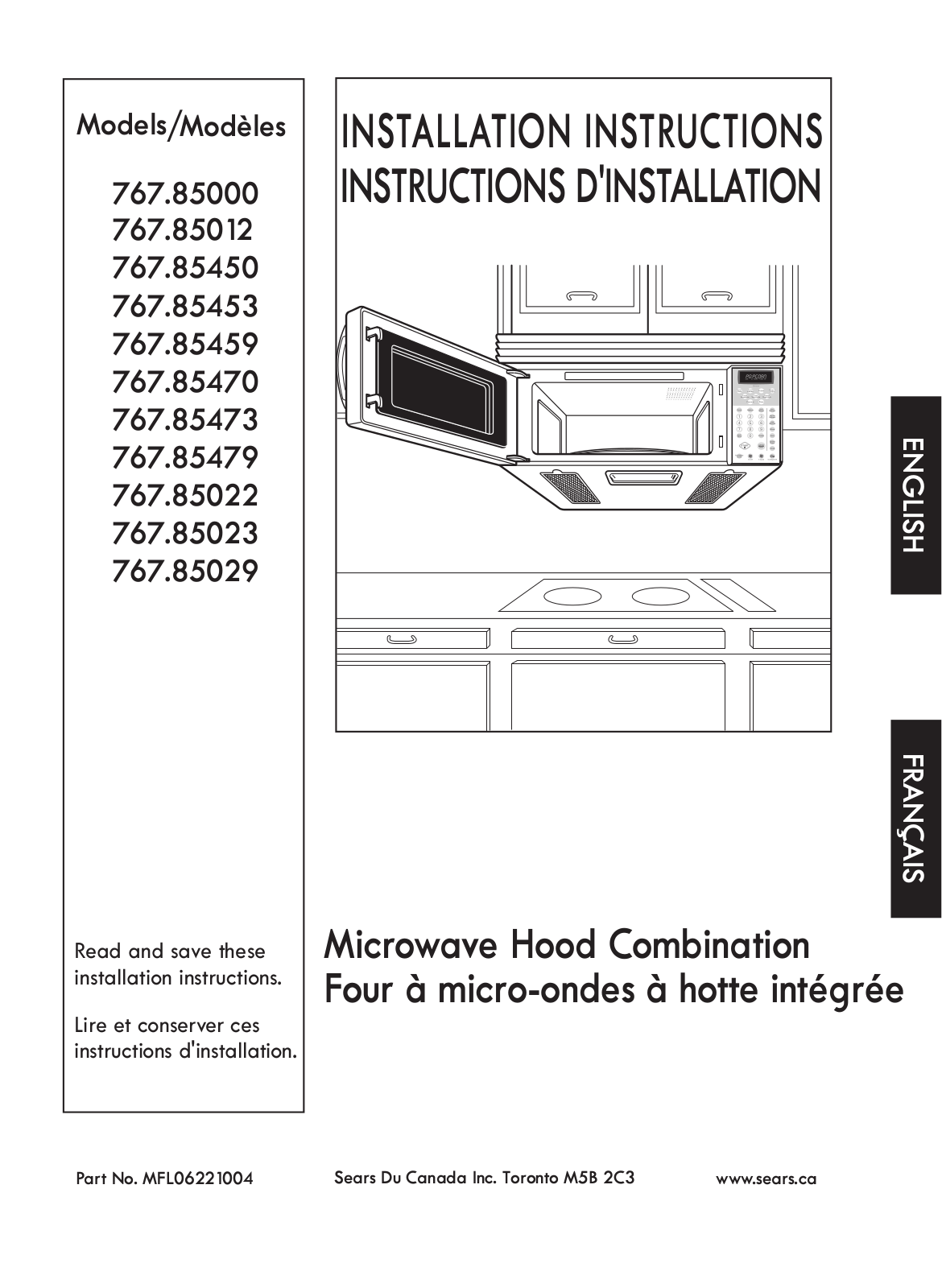 LG 85022, MV1647KD, MV1547YD Installation Manual