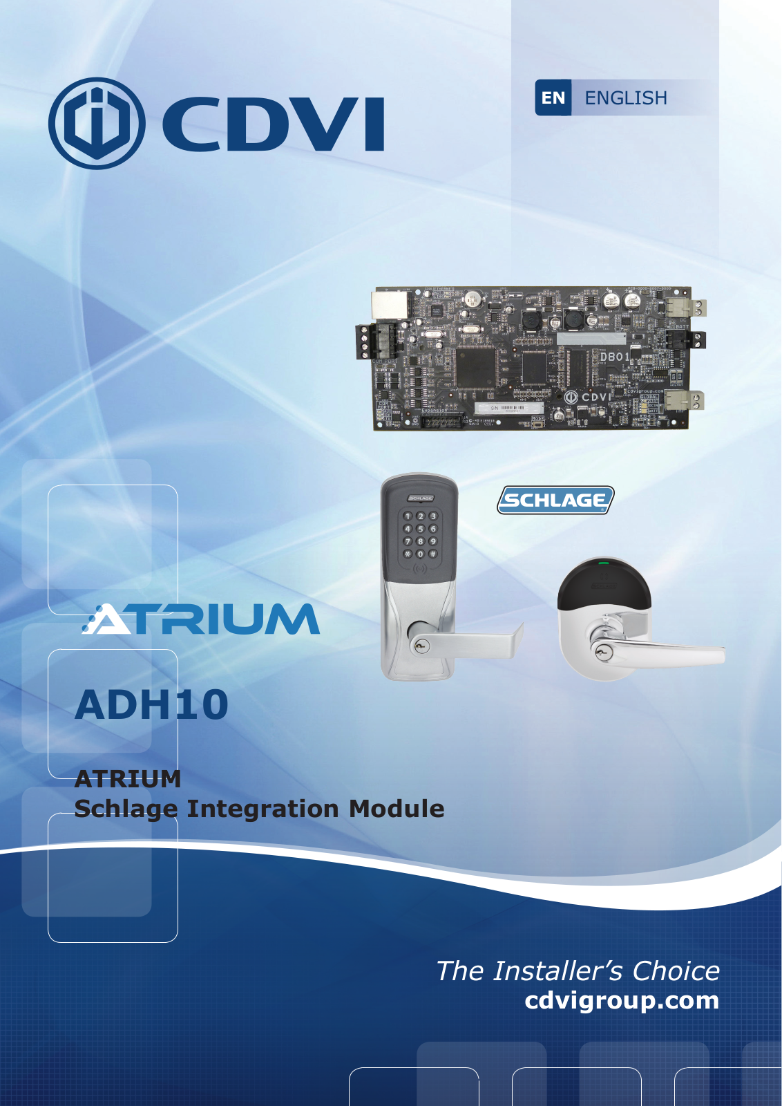 CDVI ATRIUM ADH10 Installation Manual - ManualMachine.com