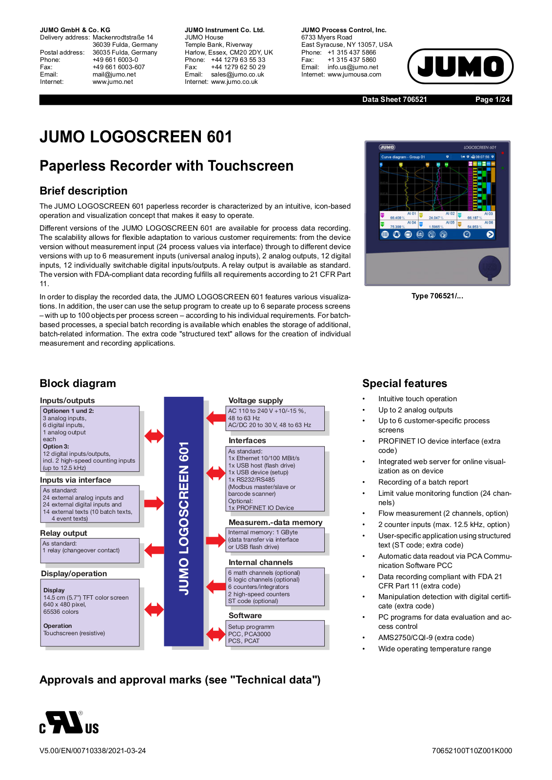 JUMO JU 00727735 Datasheet - ManualMachine.com