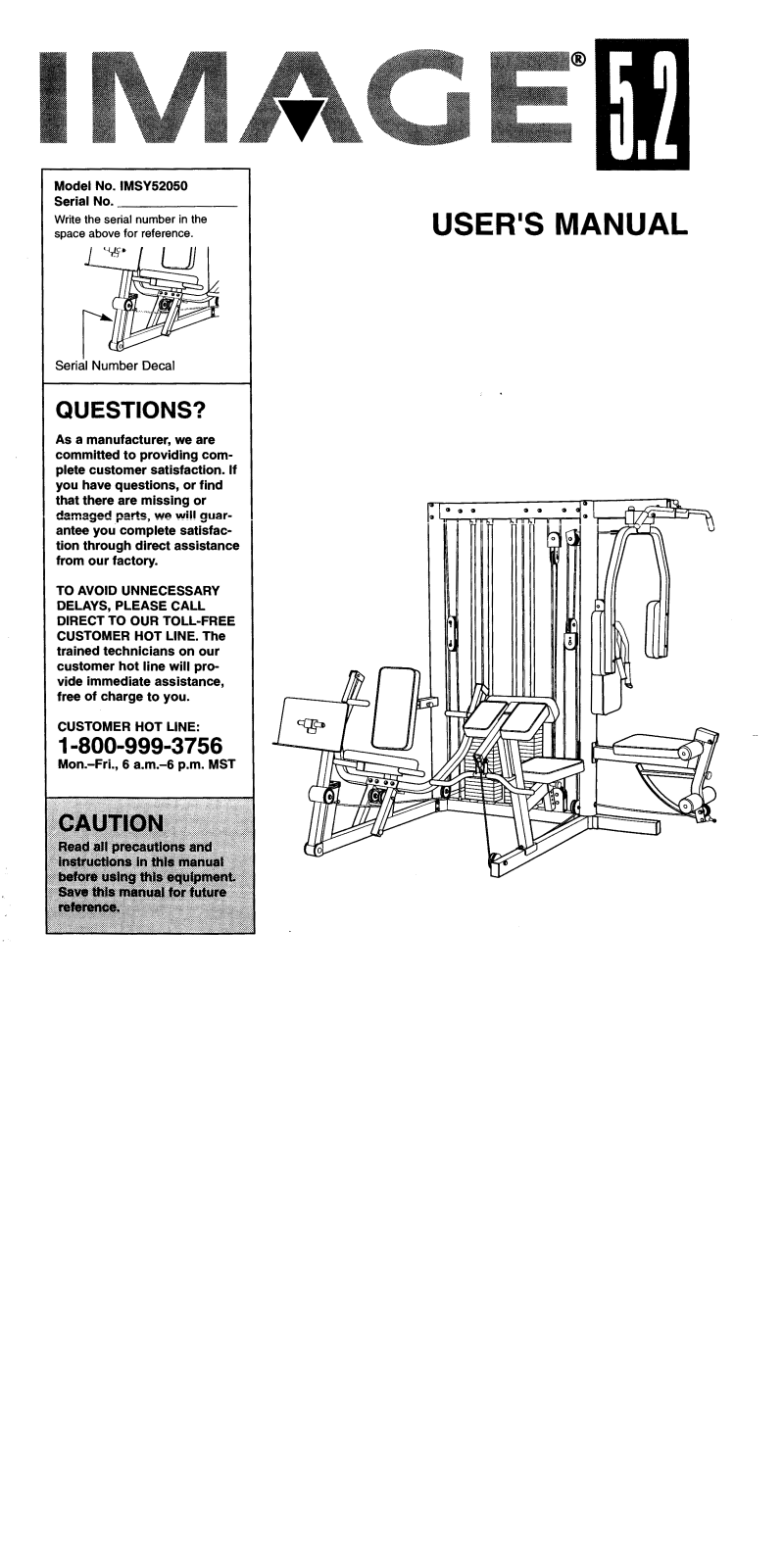 Image IMSY52050 Owner's Manual