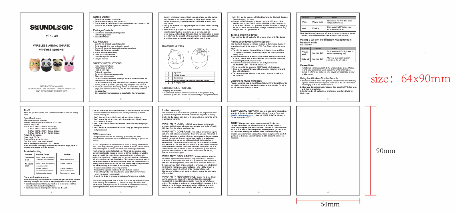 HeYouTai Technology YTK 349 User Manual