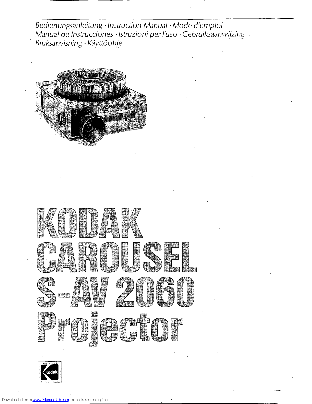 Kodak Carousel S-AV 2060 Instruction Manual