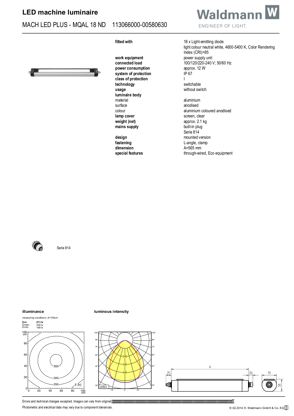 Waldmann 113066000-00580630 Information guide