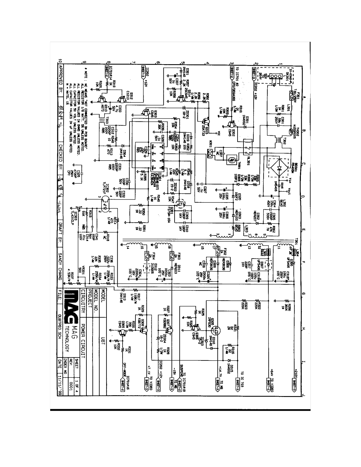 MAG 810fd Schematic