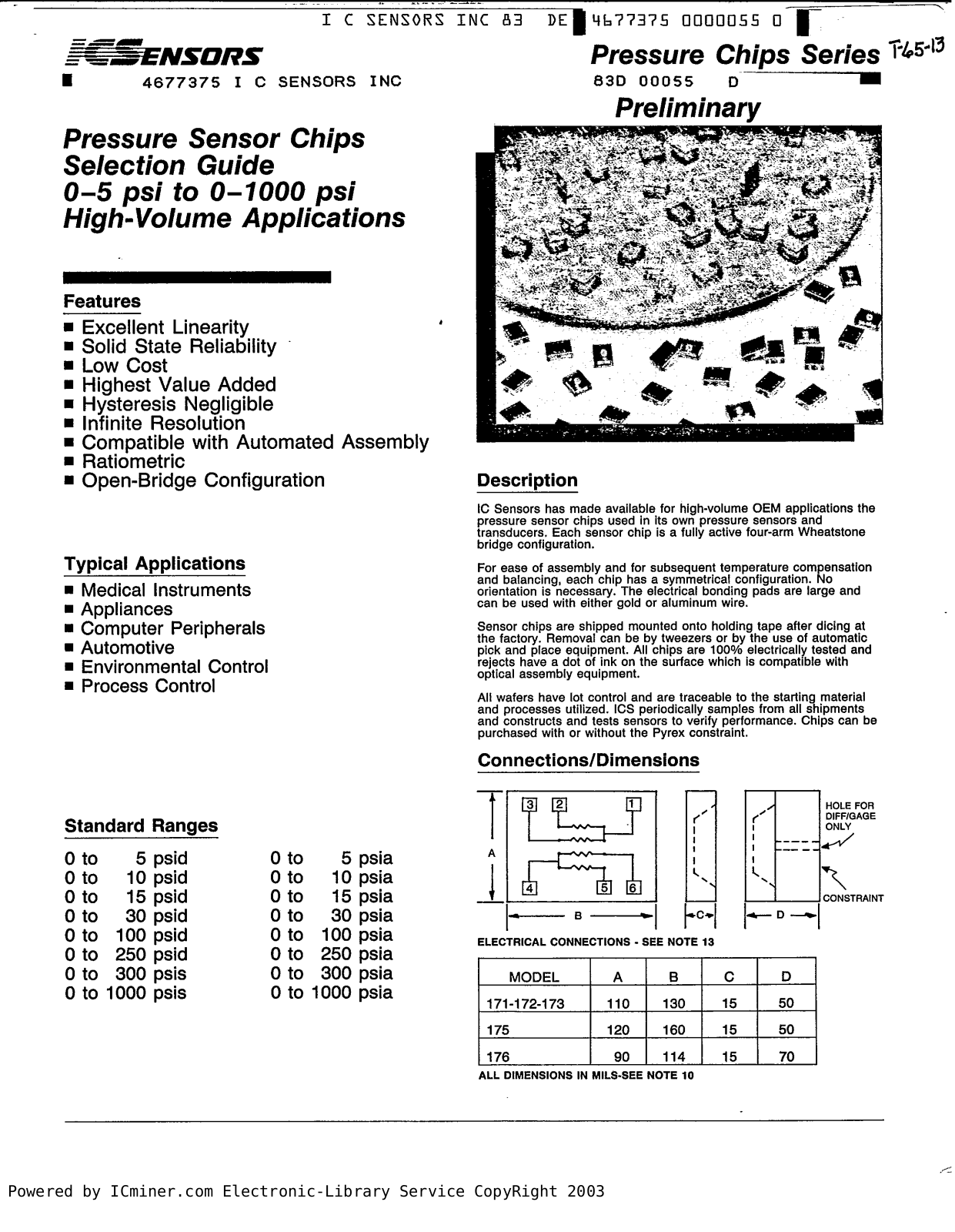 ICSENSORS Pressure User Manual