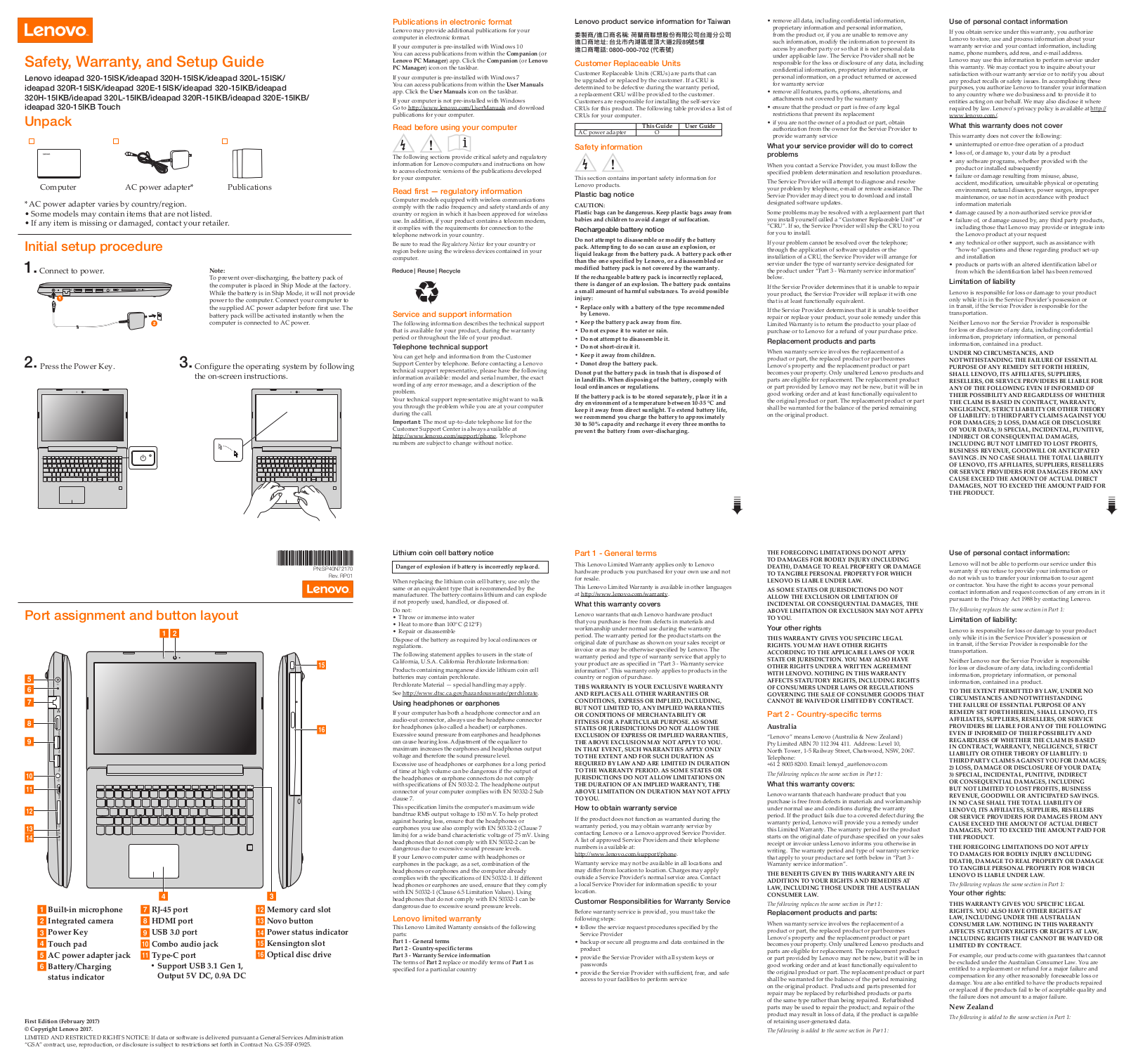 Lenovo 81BG00C8UK Quick Start Guide