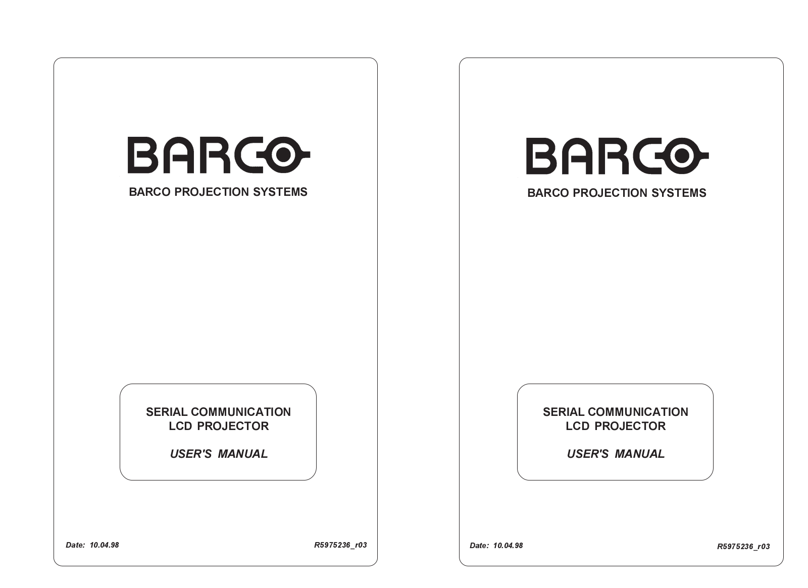 Barco R5075236 User Manual