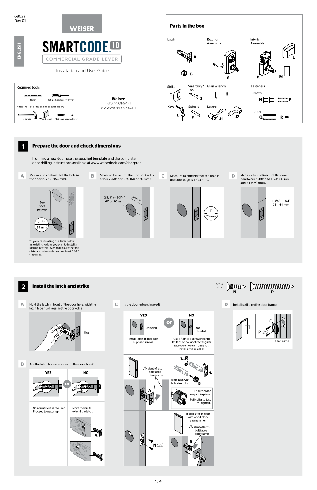 Weiser SmartCoode 10 User Manual