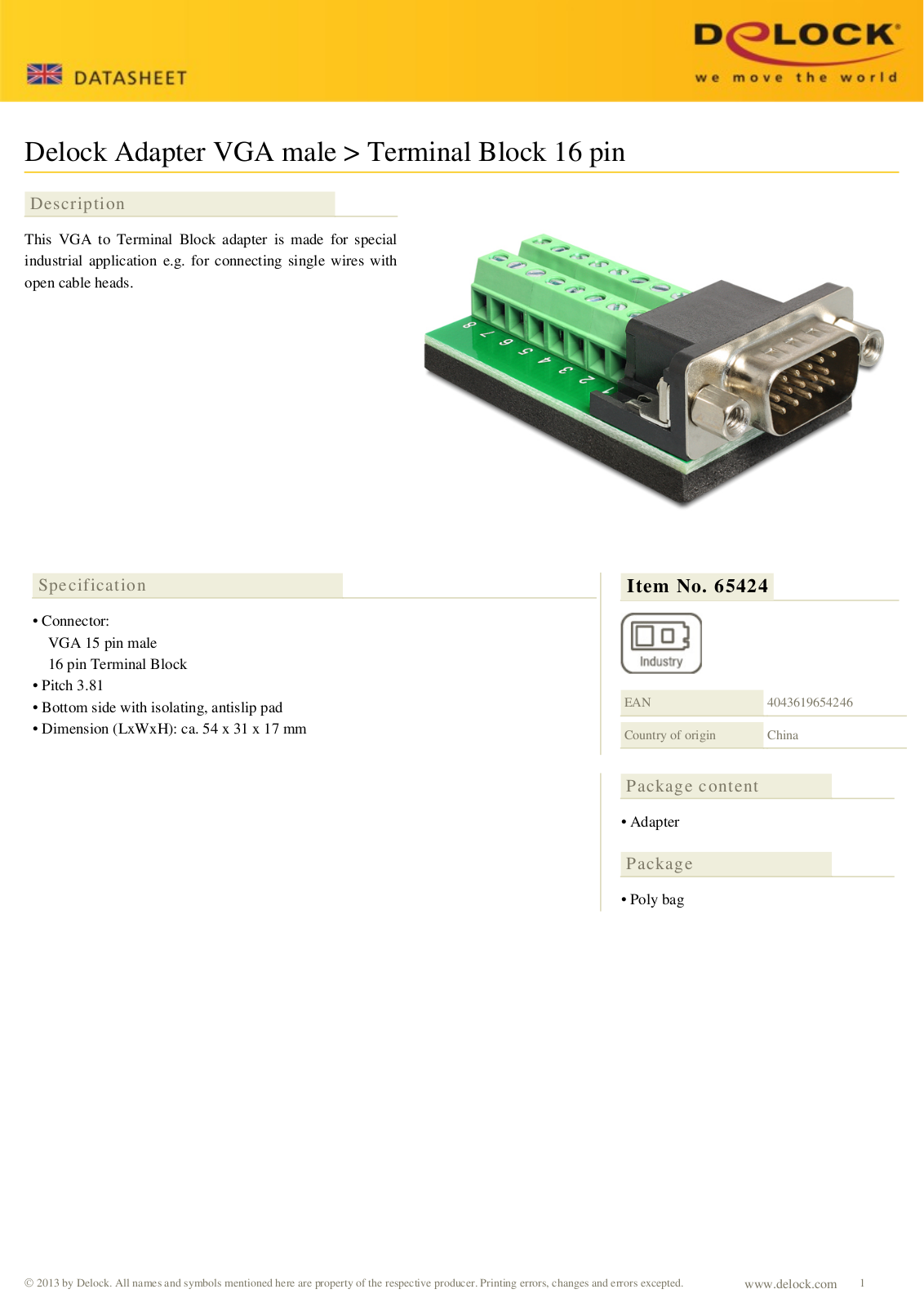 DeLOCK 65424 User Manual