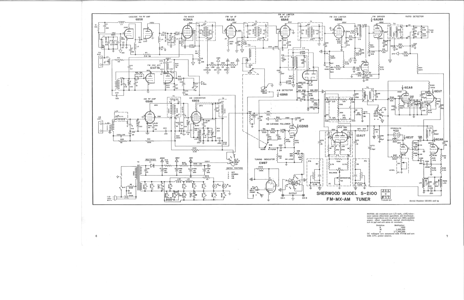 Sherwood S-2100 Schematic