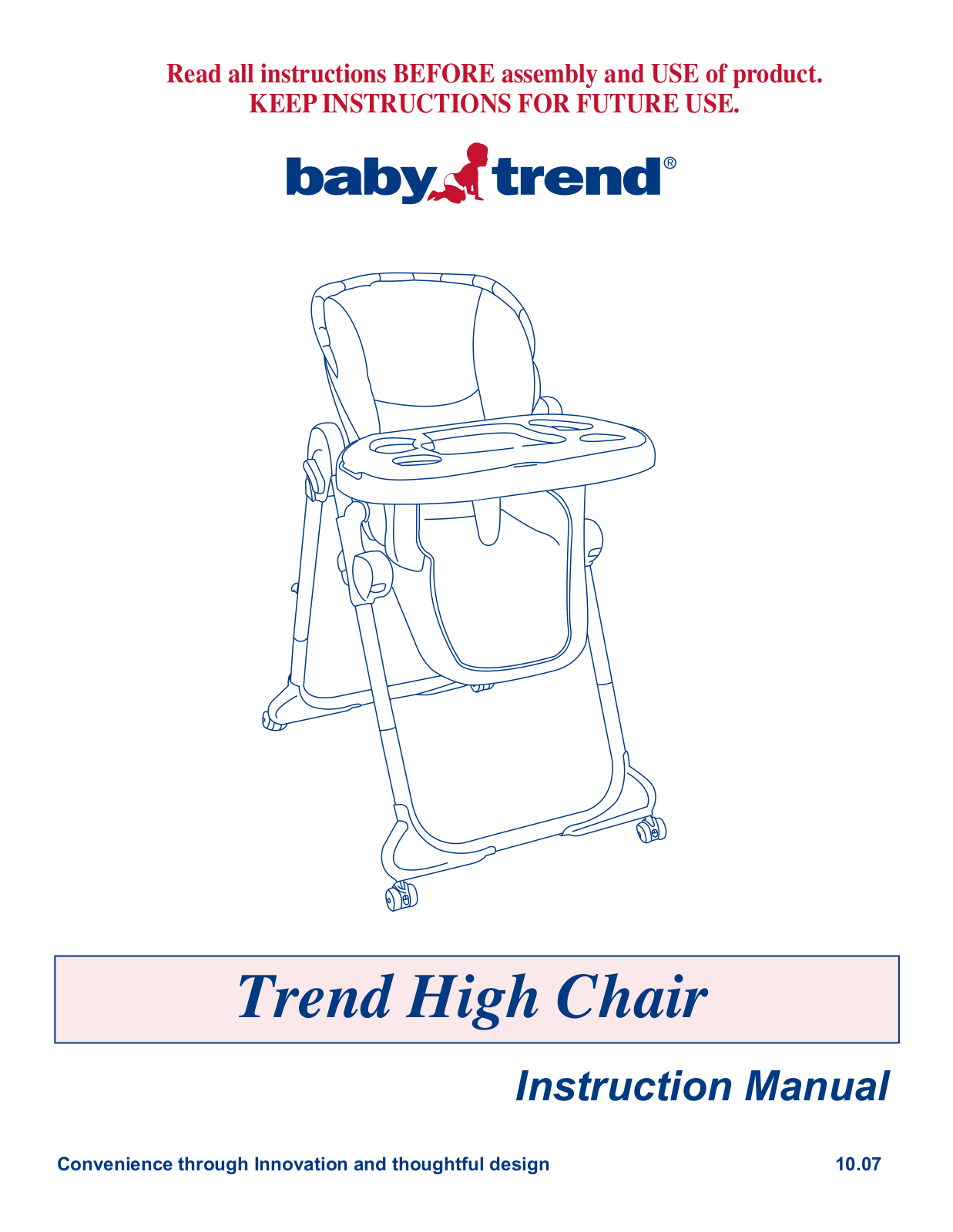 BabyTrend 8625 User Manual