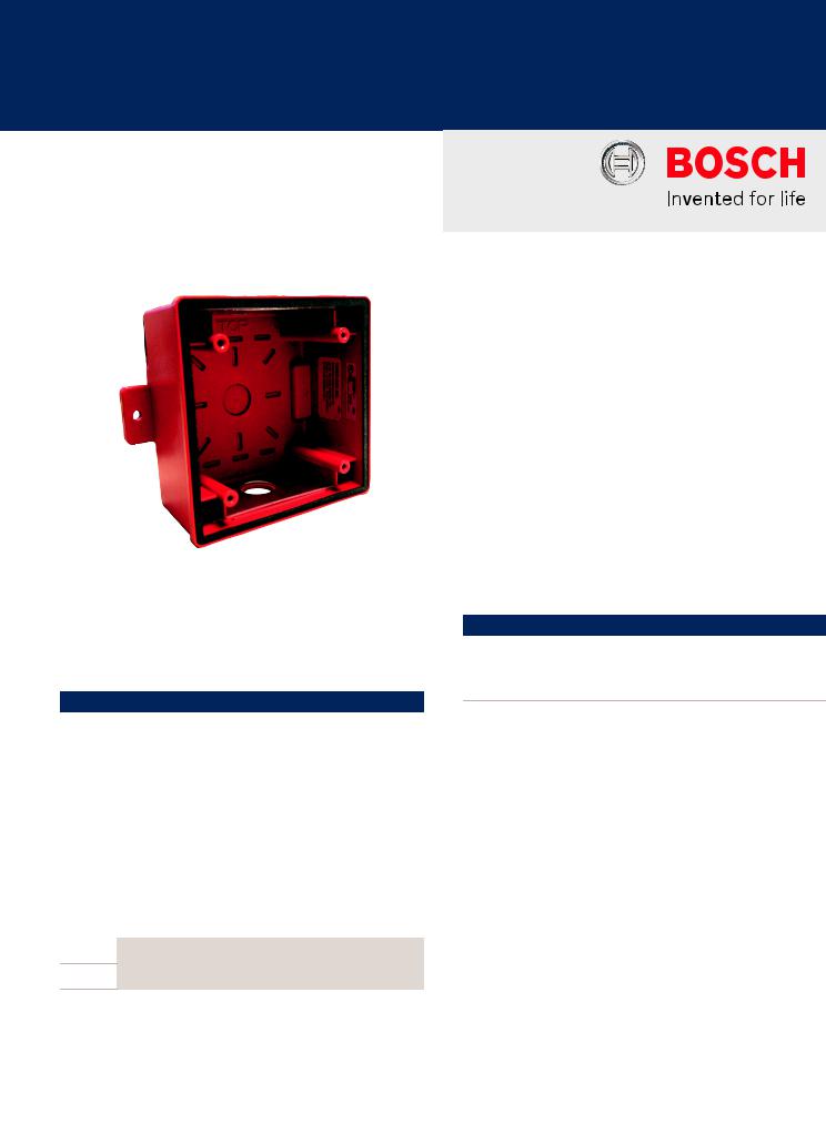 Bosch IOB-R Specsheet