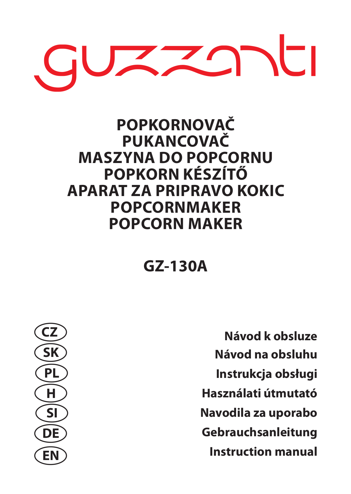 Guzzanti GZ 130A User Manual