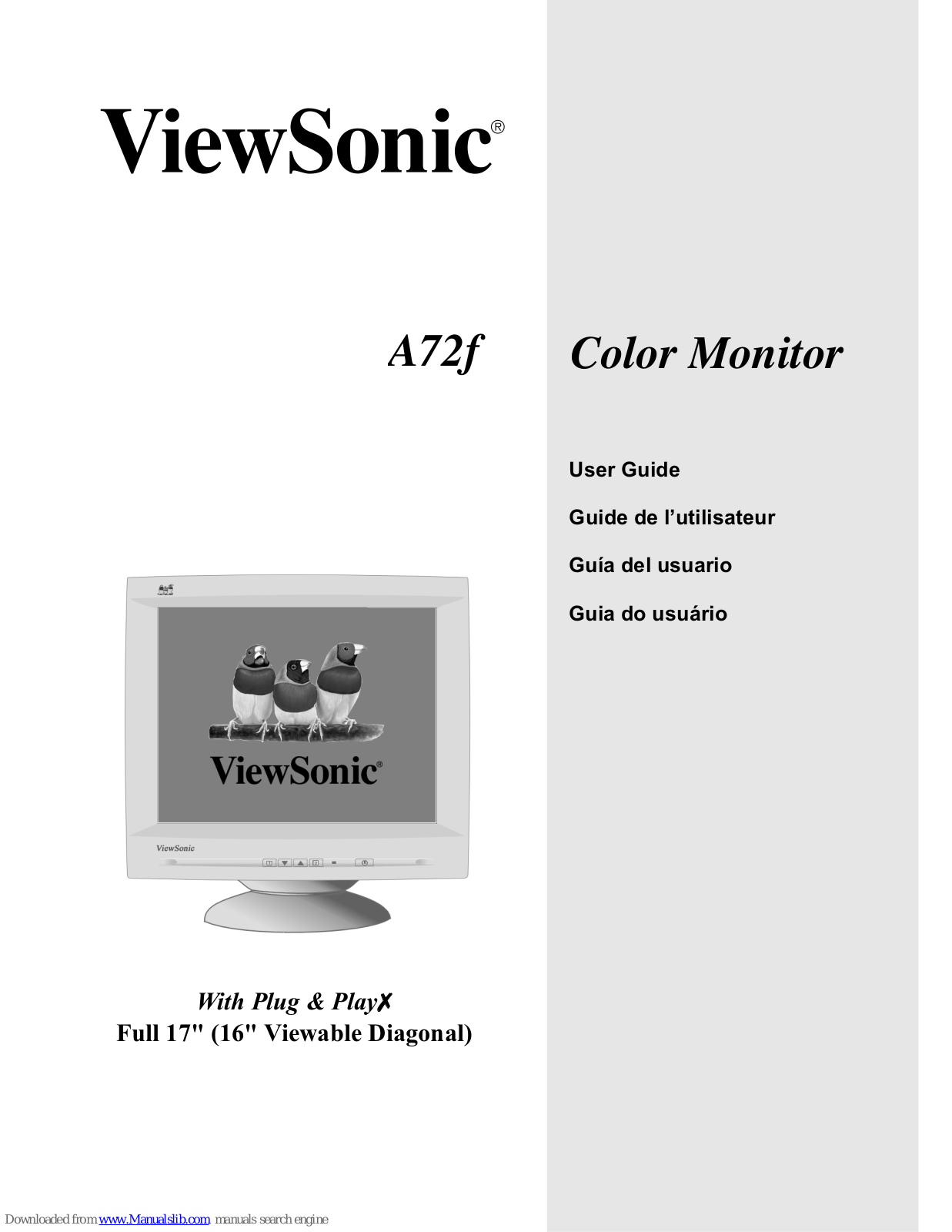 ViewSonic A72f User Manual