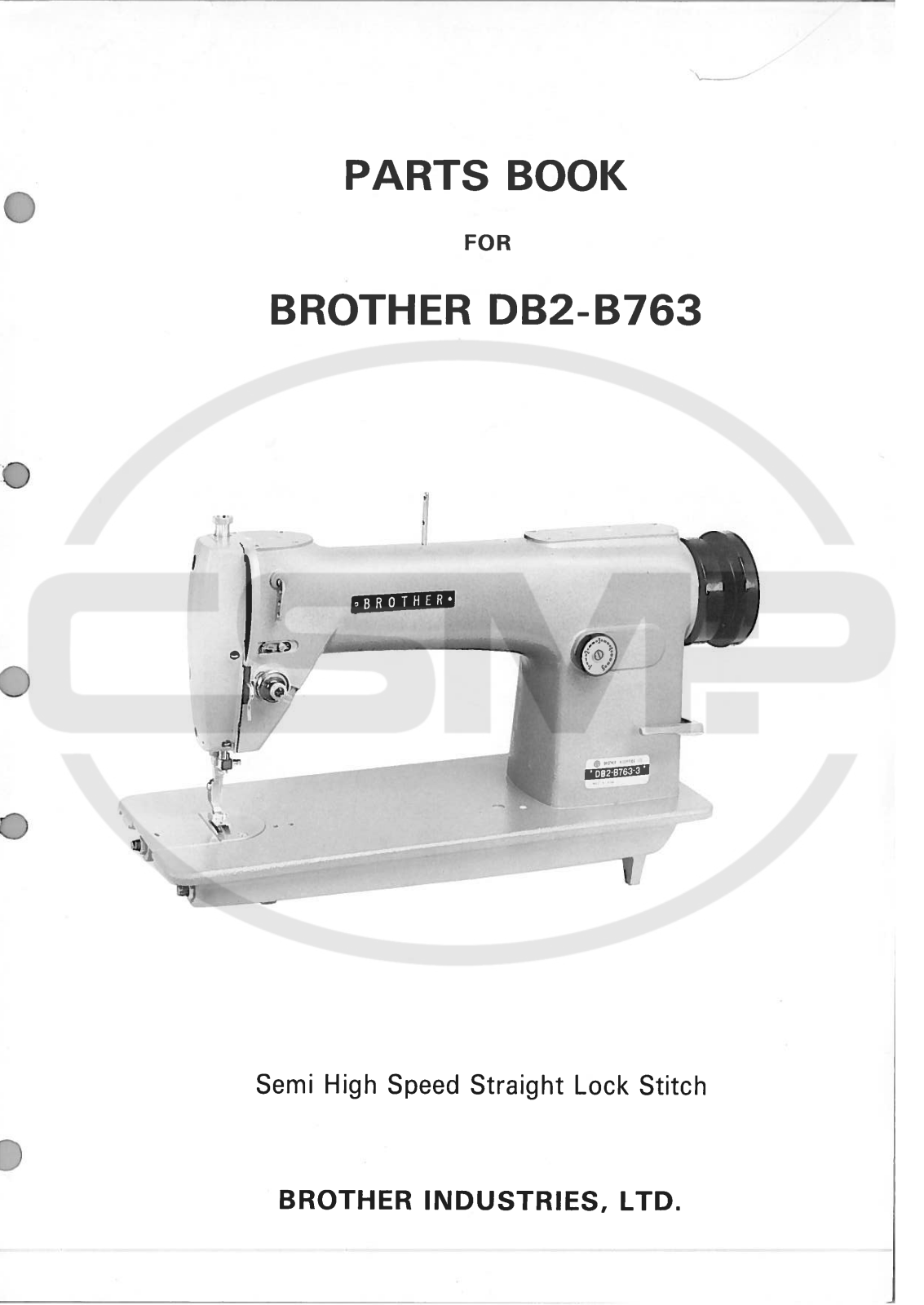Brother DB2 B763 Parts Book