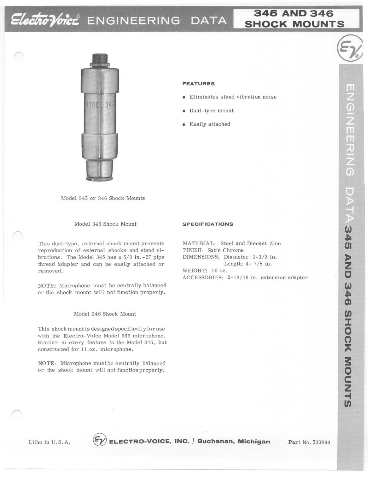 Electro-voice 346, 345 DATASHEET