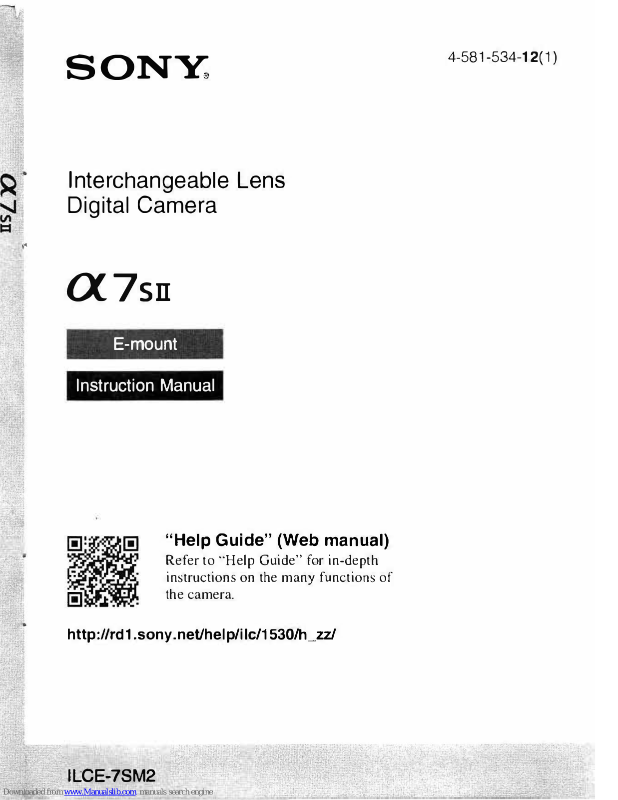 Sony AX7sn Instruction Manual