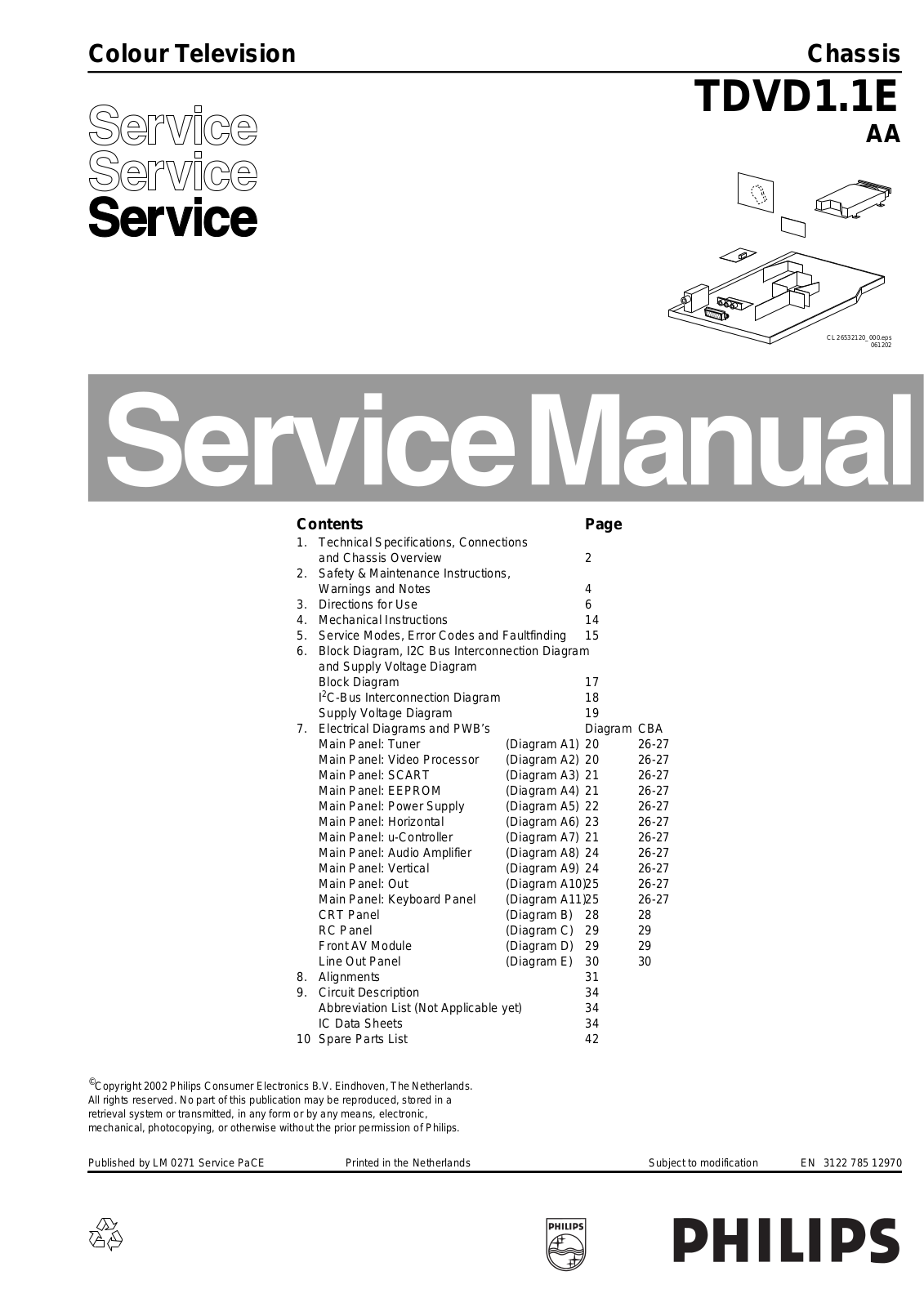 Philips TDVD1.1E, 14PT6107 Schematic