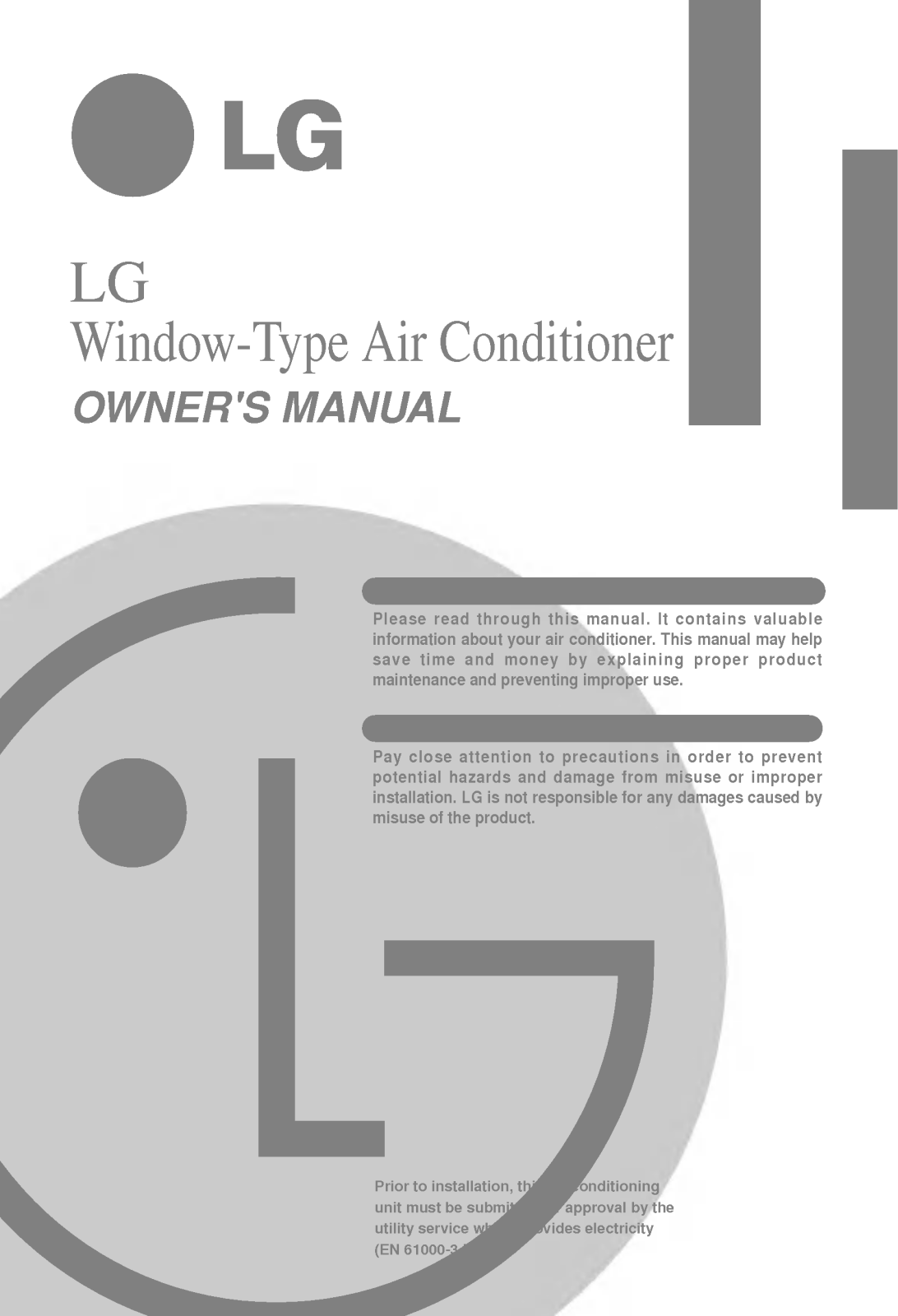 LG LWC123CGMJ1 Owner's Manual