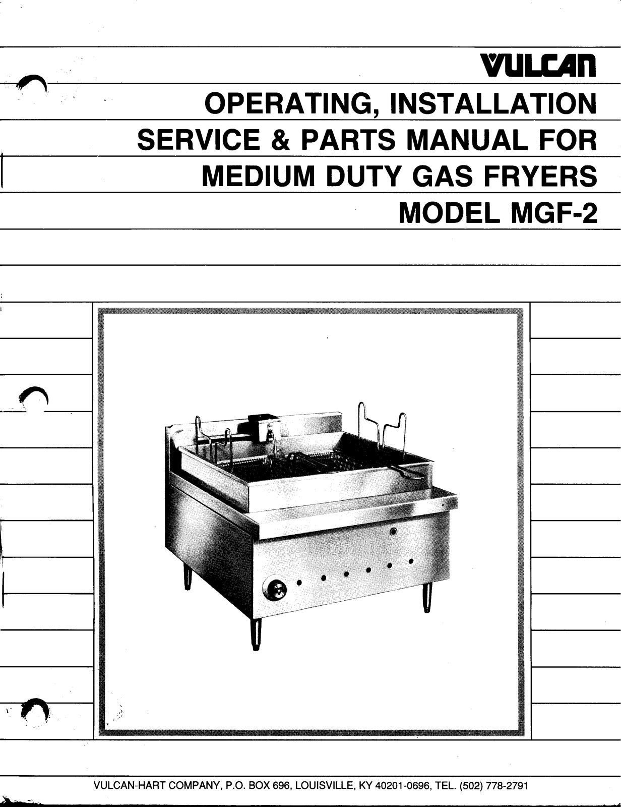 Vulcan MGF-2 Parts List