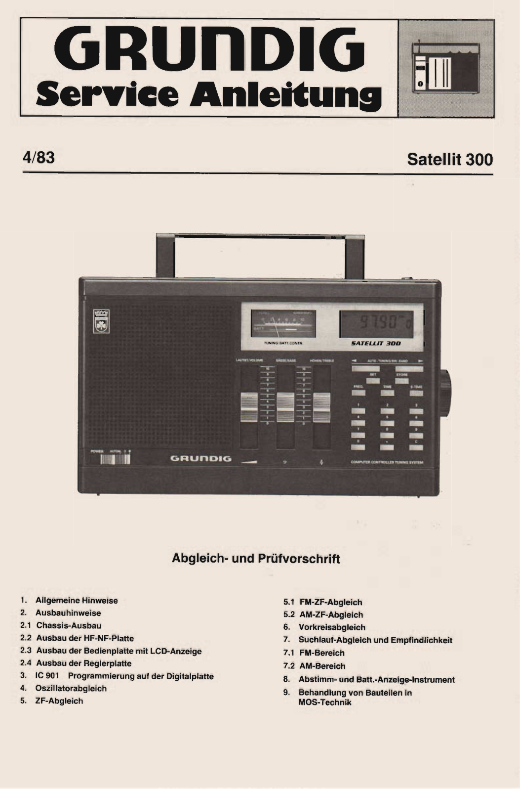 Grundig Satellit-300 Service Manual