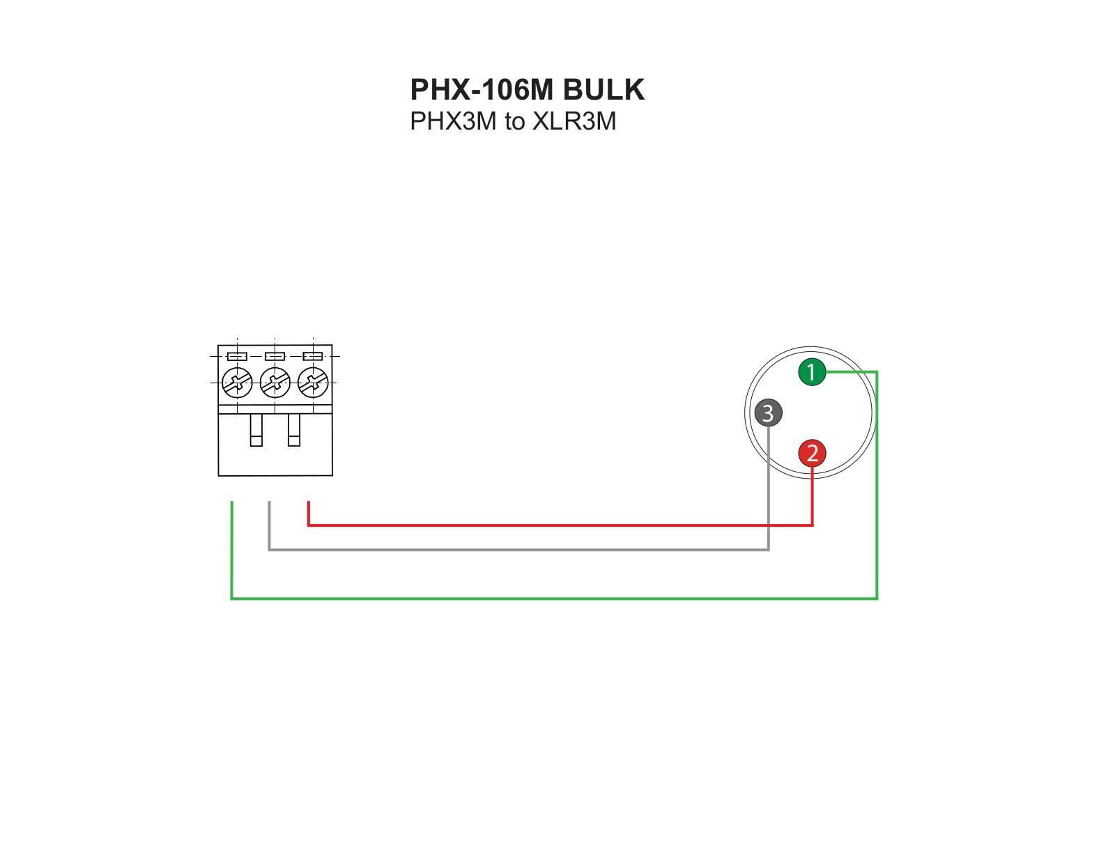 Hosa PHX-106M-BULK PHX-106M BULK Pinout