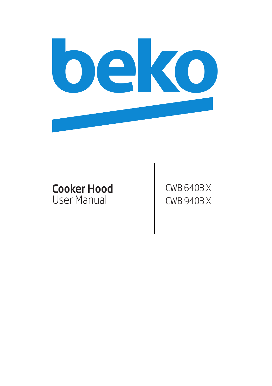 Beko CWB6403X, CWB9403X User Manual