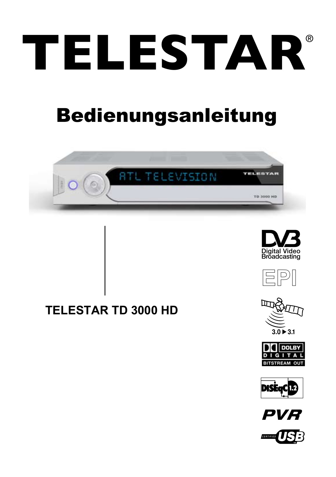 Telestar TD 3000 HD User guide - ManualMachine.com