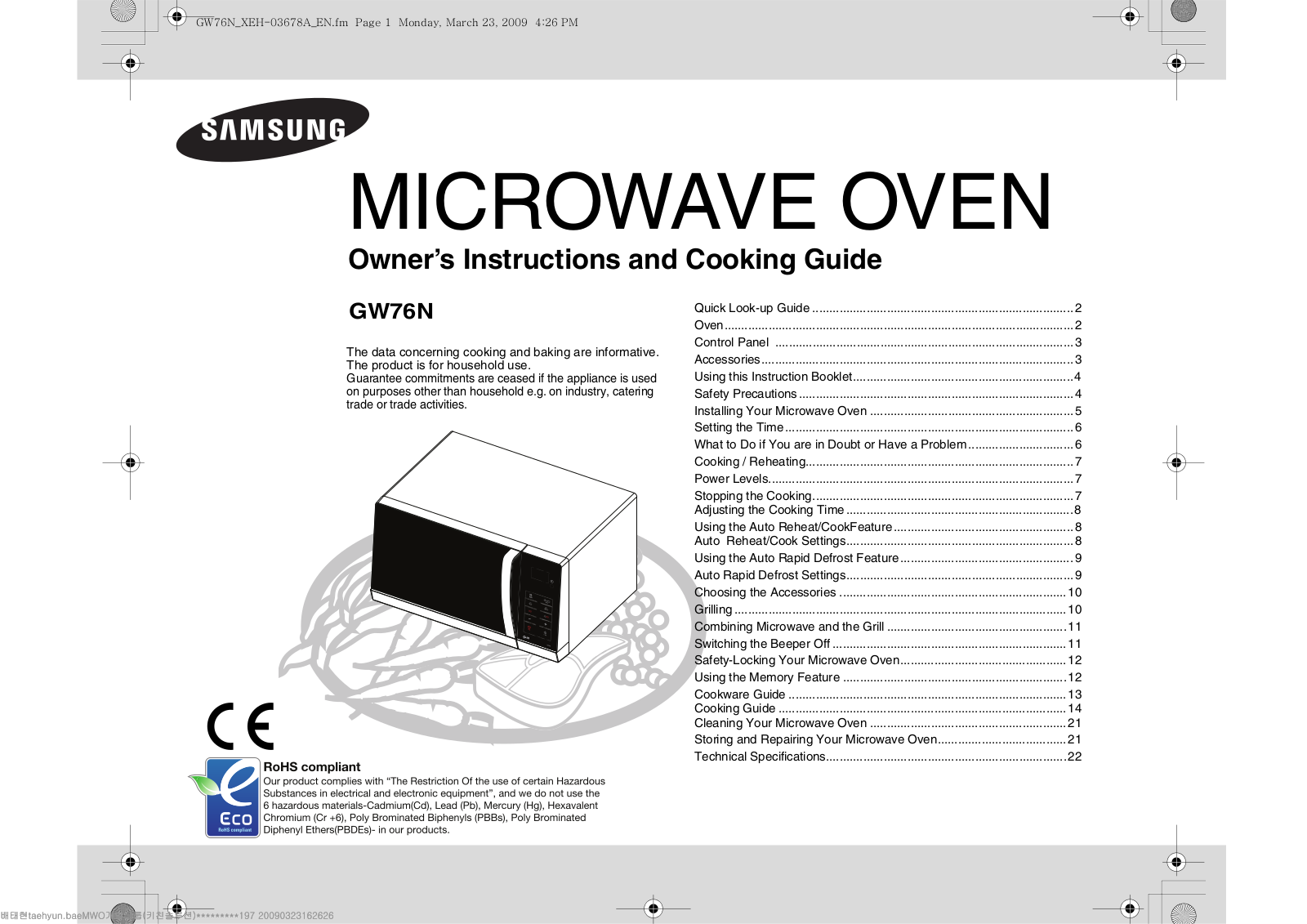 Samsung GW76N-SX User Manual