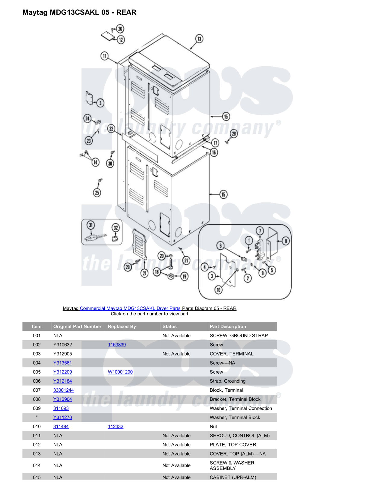 Maytag MDG13CSAKL Parts Diagram