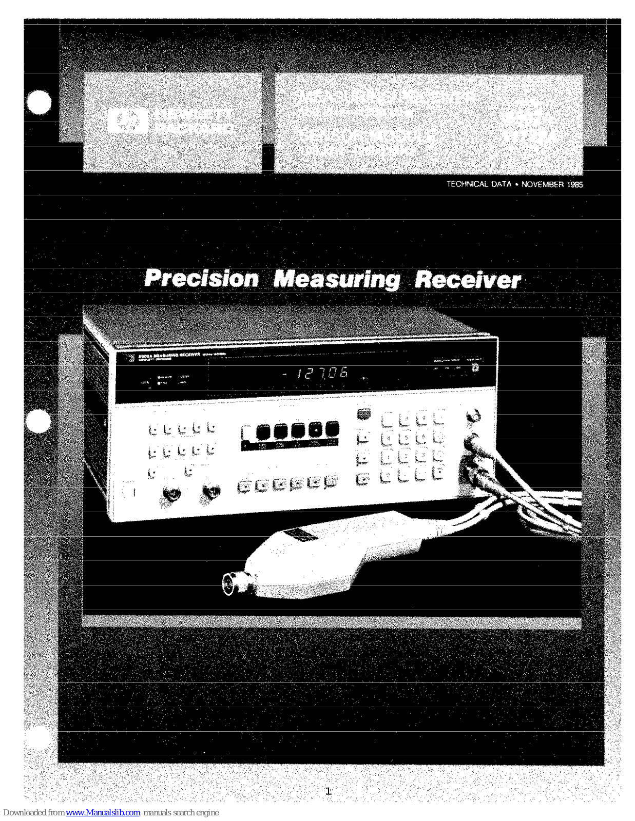 HP 8902A Technical Data Manual