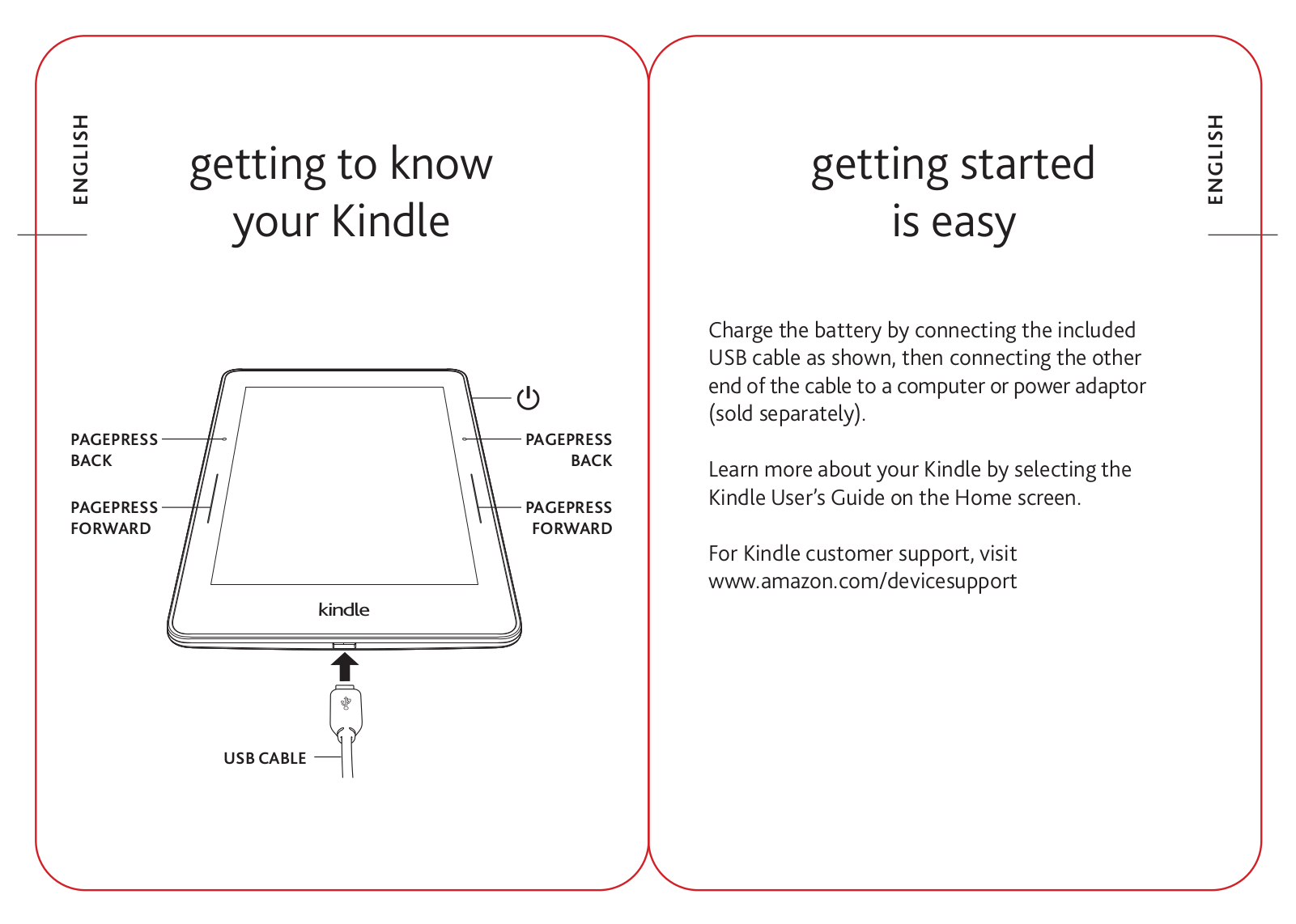 Amazon Kindle Voyage Quick Start Guide