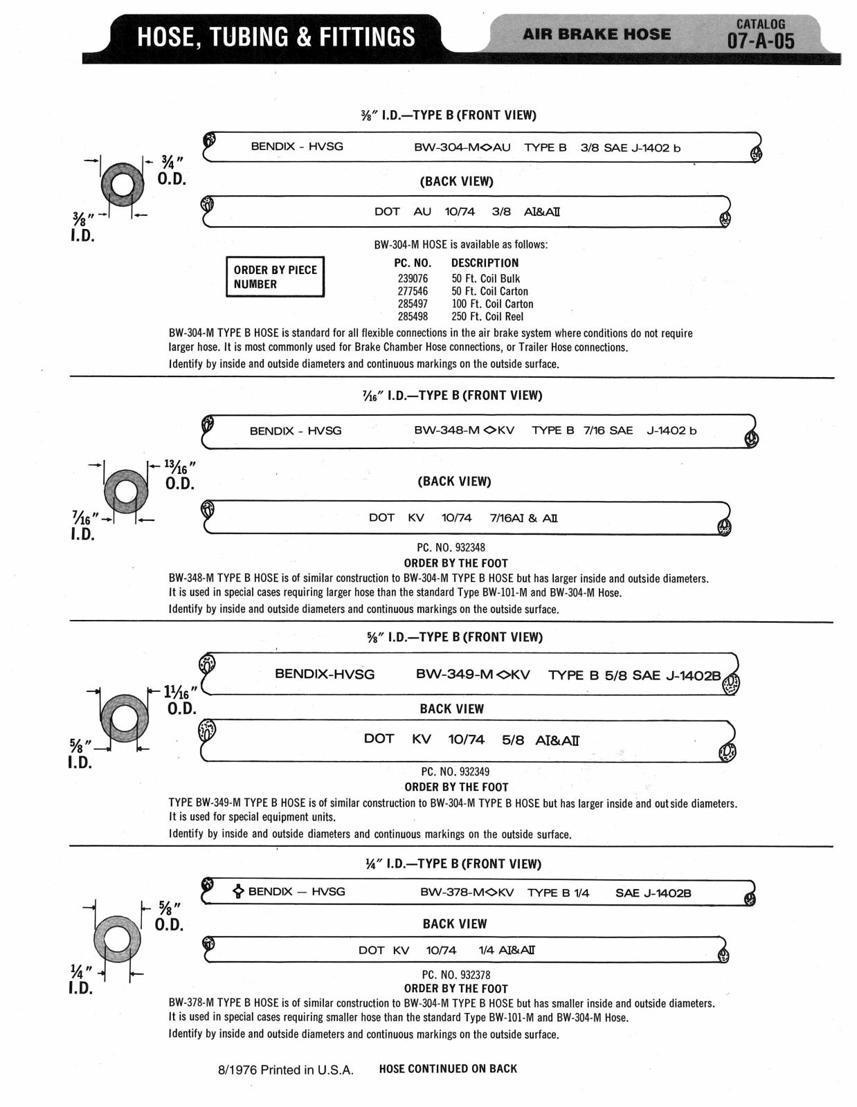 BENDIX 07-A-05 User Manual