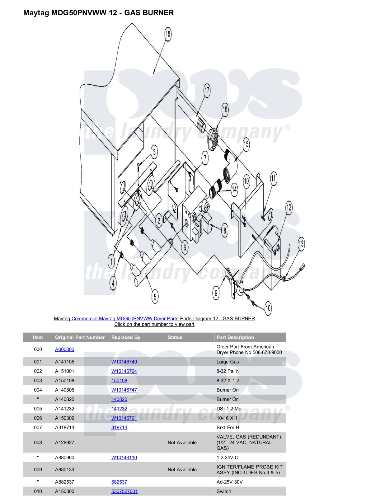 Maytag MDG50PNVWW Parts Diagram